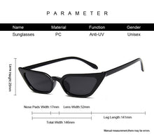 Load image into Gallery viewer, New Cateye Vintage Red Pink Sunglasses Women Brand Designer Retro Points Sun Glasses Female Superstar Lady Cat Eye