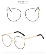 Load image into Gallery viewer, Cat Eye Glasses Frames Women Fake Eyeglasses for Ladies Transparent Eyewear Myopia Frame