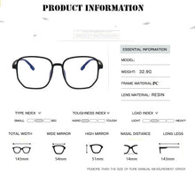 Carica l&#39;immagine nel visualizzatore di Gallery, 2022 Trends Anti Blue Light Oversized Glasses Computer Women Blue Blocking Gaming  Men Transparen Eyeglasses Spectacles Frame