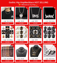Carica l&#39;immagine nel visualizzatore di Gallery, iGIRL necklace Women Igirl Heart Pendant Necklace Stainless Steel Harajuku Female Symbol Gothic Streetwear Chain Necklace
