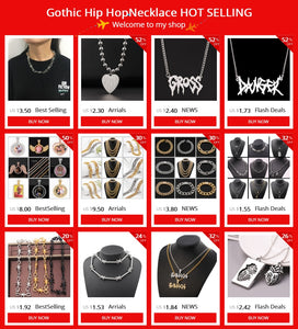 iGIRL necklace Women Igirl Heart Pendant Necklace Stainless Steel Harajuku Female Symbol Gothic Streetwear Chain Necklace