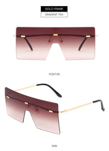 Load image into Gallery viewer, Oversized Rimless Sunglasses Fashion Women Metal Gradient Sun glasses Luxury Lady Sunglass Eyewear UV400 Shades gafas de sol