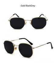 Load image into Gallery viewer, Hexagon Men Women Sunglasses Square Polygon Sun Glasses Brand Designer Retro Shades Metal Frame Eyewear TOP UV400 de sol hombre