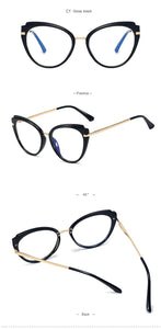 Unusual Cat Eye Optical Blue Light Glasses Frames For Women Computer Gaming Decorative Eyeglasses Women's Prescription Glasses