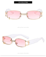 Load image into Gallery viewer, Rectangle Sunglasses Women Hip Hop Steampunk Sun Glasses Punk Metal Iron Hoop Square Eyeglasses UV400 Oculos