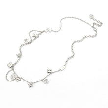 Carica l&#39;immagine nel visualizzatore di Gallery, Titanium steel necklace wholesale V four leaf flower double chain necklace women&#39;s foreign trade multi accessories chain necklac