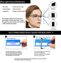 Load image into Gallery viewer, CHIARI Spring Hinges Prescription Lens Medical Optical Eyeglass Woman Frame Stripes Colorful Navy Red Italy Design W-CORRU