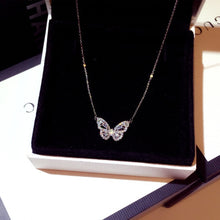 Load image into Gallery viewer, Cute Rose Gold Silver Color Butterfly Pendant Long Chain Necklace Choker for Women Fashion Jewelry 2020 NEw