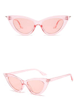 Load image into Gallery viewer, Transparent Green Cat's Eye Sunglasses For Women  Small Frame Fashion Frontier Classic  Vintage Personalized Mirror Sun Glasses