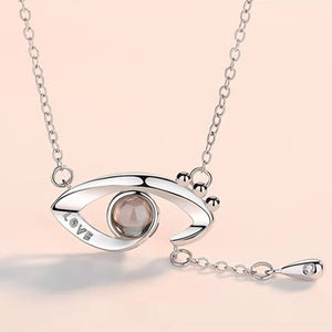 100 Languages Love Necklace Heart Pendant Wedding Romantic I Love You Projection Necklace for Women Girl Friend Ladies Gifts