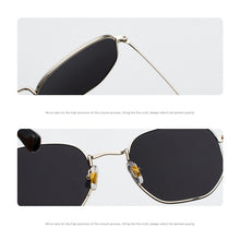 Load image into Gallery viewer, New Vintage Gold Sunglasses Men Square Metal Frame Silver Brown Black Small Sun Glasses Female Unisex Summer Style Shades