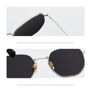 New Vintage Gold Sunglasses Men Square Metal Frame Silver Brown Black Small Sun Glasses Female Unisex Summer Style Shades