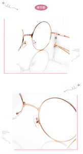 Lolita retro half-frame gear monocle student secondary element personalized glasses