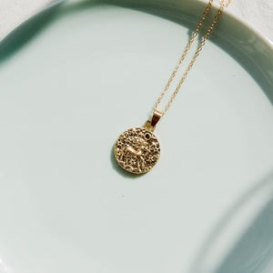 Gold Color 12 Constellation Coins Necklaces & Pendants Women Virgo Taurus Leo Short Chain Necklace Girls Gemini Celestial