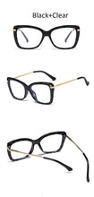 Load image into Gallery viewer, anti blue light glasses Transparent Square Optical computer glasses women Brand blue light  Big frame Clear Cat eye women&#39;s