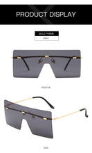 Load image into Gallery viewer, Oversized Rimless Sunglasses Fashion Women Metal Gradient Sun glasses Luxury Lady Sunglass Eyewear UV400 Shades gafas de sol