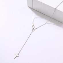 Load image into Gallery viewer, Long Pendant cross And Digital 8 Necklaces Pendants For Women  Simple Design Necklace Stylish Stainless Steel Jewelry