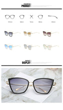 Load image into Gallery viewer, 2022 Cat Eye Sunglasses Women Brand Designer Alloy Sun Glasses Vintage Metal Female Glasses Oculos Feminino Gafas De Sol UV400