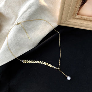 Fashion Beaded Pearl Necklace Women Cute Gold silver color Double Layer Chain Pendant Choker Korean Jewelry 2020 wholesale