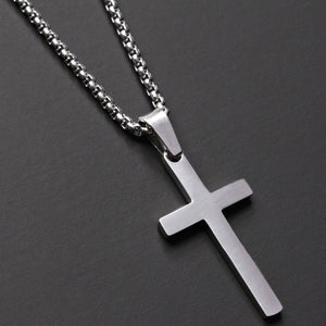 2020 Fashion New Classic Cross Men Necklace  Stainless Steel Chain Pendant Necklace For Men Jewelry Gift