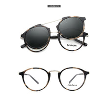 Load image into Gallery viewer, Ultem Vintage Round Eyeglasses Women Men Polarized Sunglasses Magnetic Clip On Glasses Optical Compute