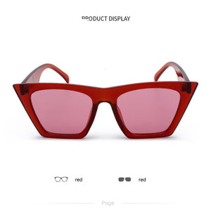 New Woman Men Occhiali da sole Cat Eye con montatura grande Occhiali quadrati personalizzati Occhi di gatto colorati Occhiali alla moda Occhiali retrò versatili UV400 
