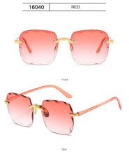 Carica l&#39;immagine nel visualizzatore di Gallery, Square Sunglasses Women Frameless Gradient Sun Glasses Women/Men Brand Designer Retro Pink Outdoor Lentes De Sol Mujer
