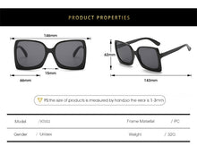 Load image into Gallery viewer, Fashion Oversized Women Sunglasses Brand Designer Plastic Female Big Frame Gradient Sun Glasses UV400 gafas de sol mujer