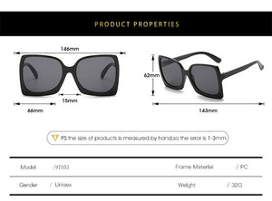 Fashion Oversized Women Sunglasses Brand Designer Plastic Female Big Frame Gradient Sun Glasses UV400 gafas de sol mujer