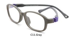 Square Unisex TR90 Flexible Ultralight Glasses Frame Kids Optical Clear Silicone Eyeglasses Boy Girls UV400