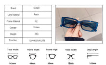 Load image into Gallery viewer, Ins Popular Fashion Small Rectangle Sunglasses Women Vintage Leopard Blue Eyewear Men Cat Eye Sun Glasses Shades UV400
