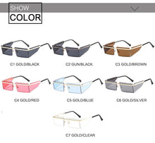 Carica l'immagine nel visualizzatore di Gallery, New Small Rimless Sunglasses Women Fashion Punk Square Sunglasses Men Eyewear Retro Rectangle Glasses For Female Shades UV400