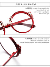 Load image into Gallery viewer, Retro Round Metal Prescription Eyeglasses Frames Luxury Brand Design Clear Glasses Women Fashion Customizable Diopters Glasses