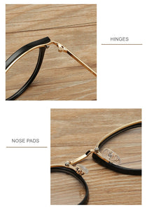 Round Glasses Frames Men Women Vintage Transparent Optical Eyeglasses Frames Black Pink Clear Lens Spectacles Eyewear
