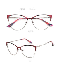 Load image into Gallery viewer, Cat Eye Women&#39;s Computer Glasses Female Eyeglasses Frames For Women Spectacles Ladies Round Decorative Prescription Glasses NEW