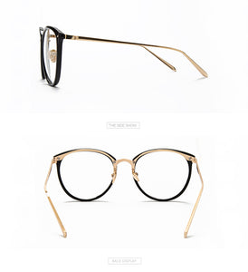 2022 New Optical Glasses Frame Women Men Retro Round Oversized Eyeglasses Frames Fashion Metal Spectacles Clear Lenses Glasses