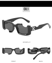 Load image into Gallery viewer, D&amp;T 2022 New Fashion Rectangle Sunglasses Women Men Brand Designer Distinctive Incomplete Style Gradients Lens PC Frame UV400