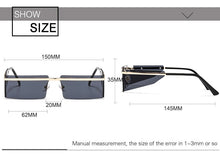 Carica l'immagine nel visualizzatore di Gallery, New Small Rimless Sunglasses Women Fashion Punk Square Sunglasses Men Eyewear Retro Rectangle Glasses For Female Shades UV400