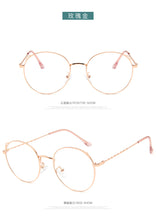 Load image into Gallery viewer, Retro Cat Ear Glasses Frame Fashion Ladies Glasses Round Glasses Korean Glasses Frames Ladies Decorative Glasses