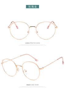 Retro Cat Ear Glasses Frame Fashion Ladies Glasses Round Glasses Korean Glasses Frames Ladies Decorative Glasses