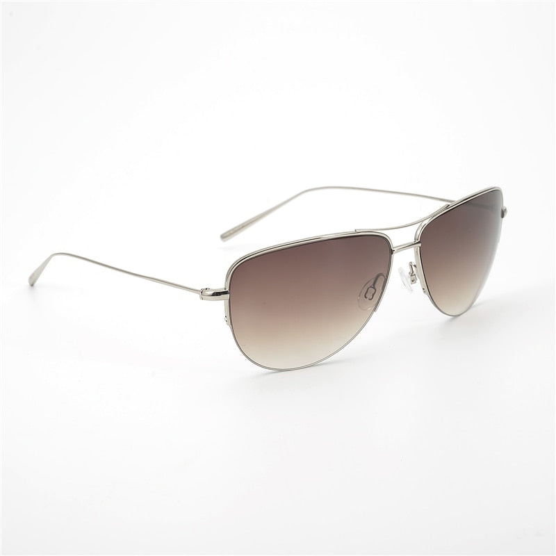 Super light 12g Strummer Sunglasses Pure Titanium Frame with Gradient lens Pilot Sunglasses Men Unisex OV1004S sunglasses