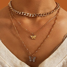 Load image into Gallery viewer, Fashion Star Lock Pendant Necklace for Women Vintage Thick Chunky Chain Choker Multilayer Coin Necklaces Jewelry Gifts