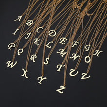 Carica l&#39;immagine nel visualizzatore di Gallery, Women A-Z Alphabet Letter Pendant Necklaces Personalization Stainless Steel Necklace Glamour Jewelry
