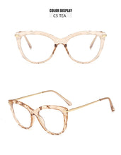 Carica l&#39;immagine nel visualizzatore di Gallery, Oulylan Sexy Eyeglasses Frame Women Fashion Cat Eye Glasses Frames Transparent  Myopia Frame Female Optical Spectacles