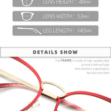 Carica l&#39;immagine nel visualizzatore di Gallery, square oval cat eye metal optical prescription eyeglasses frames customizable fashion clear  fake glasses women without diopters