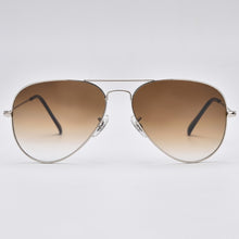 Load image into Gallery viewer, Classic 3025 pilot sunglasses men women  58mm and 62mm crystal glass mirror lens brown gradient sunglass UV400 protection