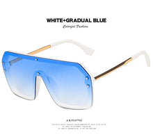 Load image into Gallery viewer, NEW Oversized FF Sunglasses 2022 Women Luxury Brand Fashion Flat Top One Piece Sun Glasses Men Gafas Shade Mirror UV400