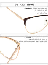 Load image into Gallery viewer, Cat Eye Women&#39;s Computer Glasses Female Eyeglasses Frames For Women Spectacles Ladies Round Decorative Prescription Glasses NEW