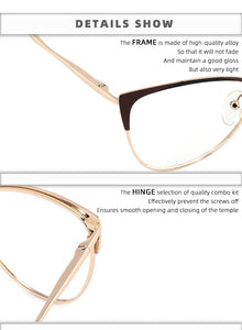 Cat Eye Women's Computer Glasses Female Eyeglasses Frames For Women Spectacles Ladies Round Decorative Prescription Glasses NEW