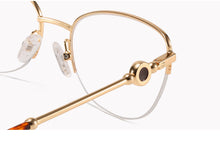 Load image into Gallery viewer, Semi Rimless Cat Eye Myopia Glasses Frame Women Optical Prescription Eyeglasses Frame Ladies Retro Luxury Brand Spectacles Frame